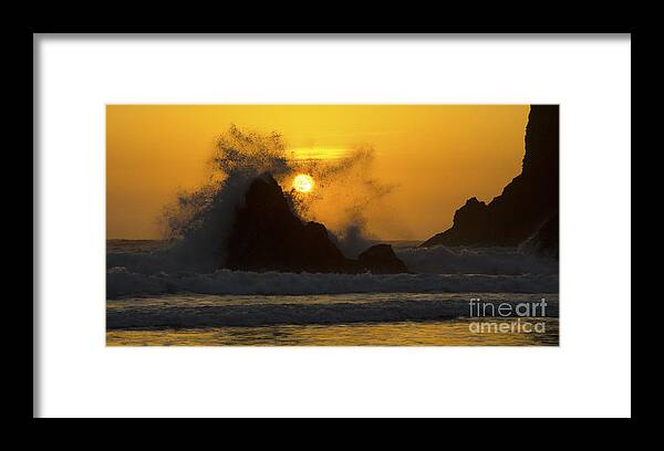 Beaches Framed Print featuring the photograph Whales Head Beach Oregon Sunset 3 by Bob Christopher
