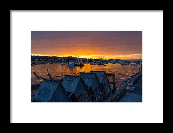 Monterey Framed Print featuring the photograph Wharf Sunset by Derek Dean