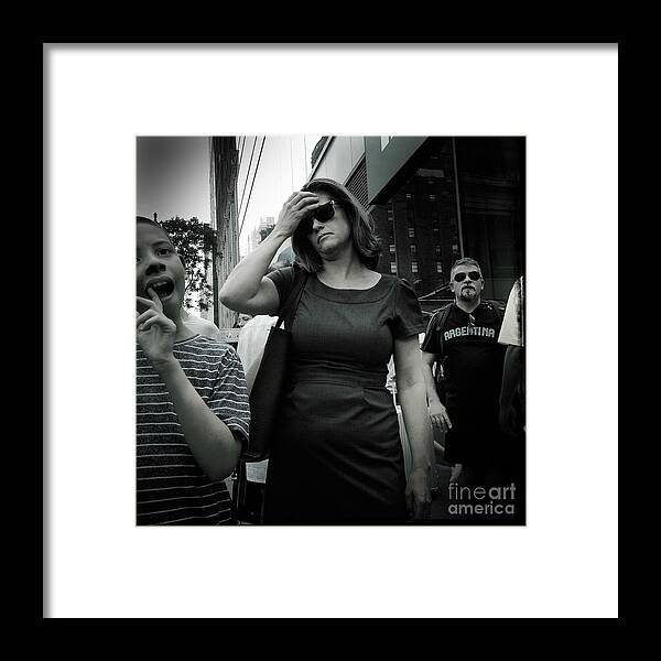 Street Photography Framed Print featuring the photograph What a Day by Miriam Danar