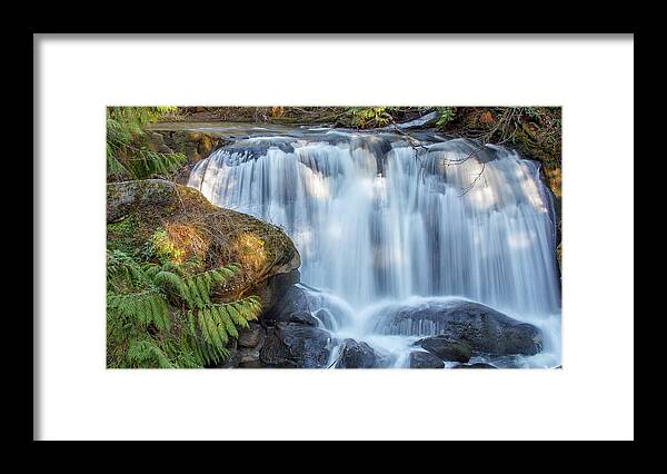 Whatcom Falls Framed Print featuring the photograph Whatcome Falls by Tony Locke
