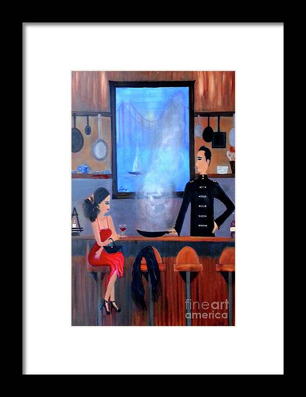 Food Framed Print featuring the painting What's Cookin'? by Artist Linda Marie