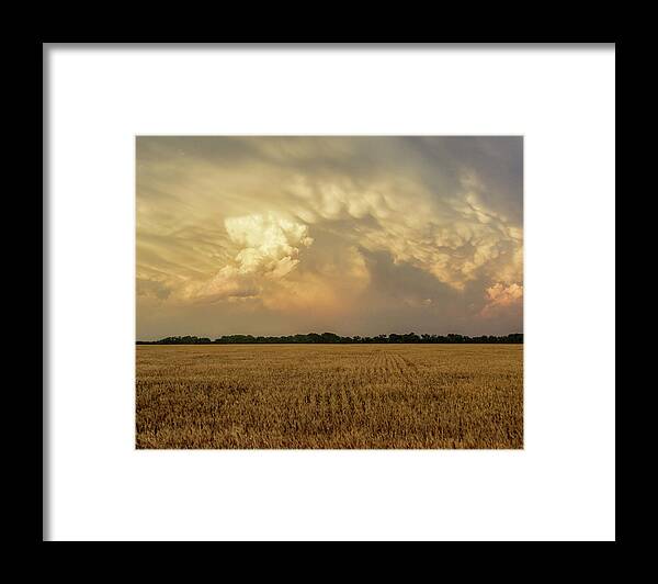 Kansas Framed Print featuring the photograph Wheat and Storms -01 by Rob Graham