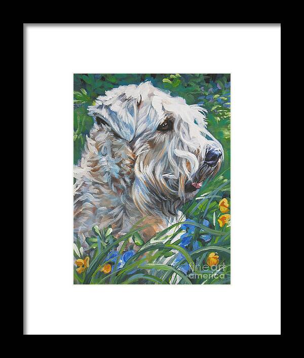 Wheaten Terrier Framed Print featuring the painting Wheaten Terrier by Lee Ann Shepard