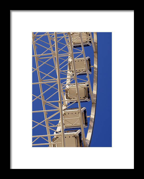 Brighton Framed Print featuring the photograph Wheel in the Blue by Hazy Apple