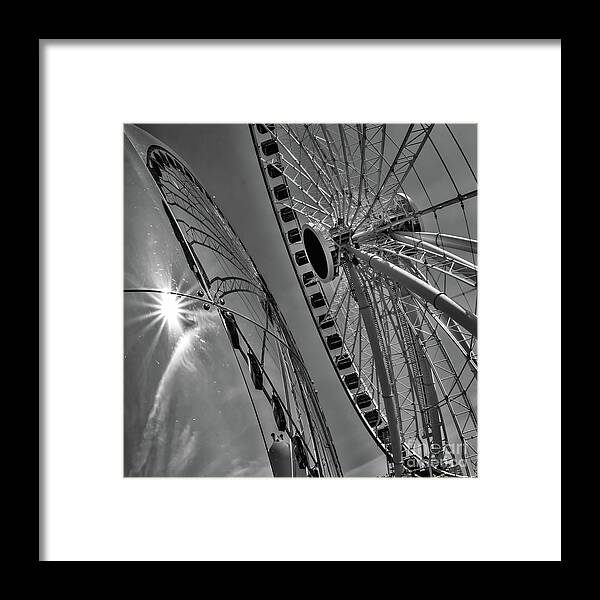 Chicago Framed Print featuring the photograph Wheel reflection by Izet Kapetanovic