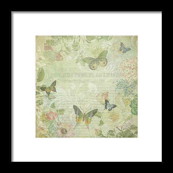 Butterfly Framed Print featuring the digital art When a Butterfly Dreams by Peggy Collins