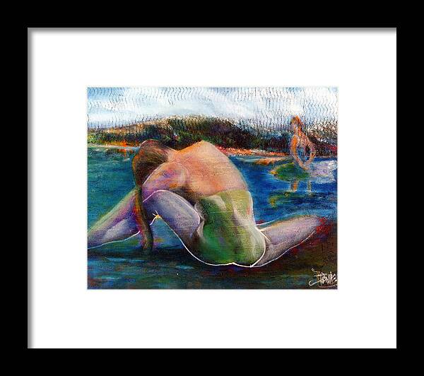 Woman Framed Print featuring the painting When Dreams Return by Dennis Tawes