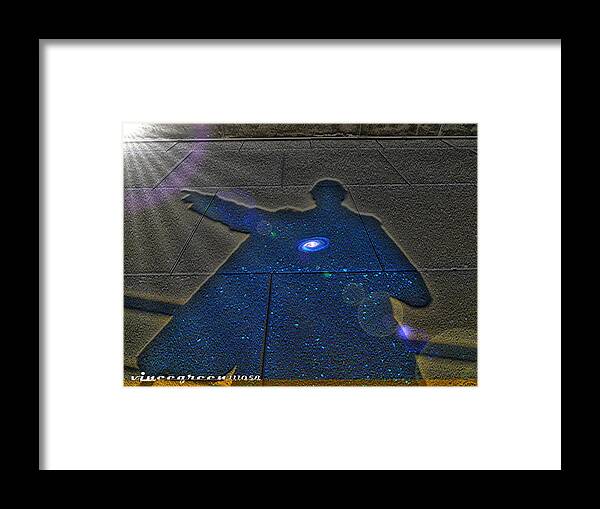 Man Framed Print featuring the digital art When I Look Inside by Vincent Green