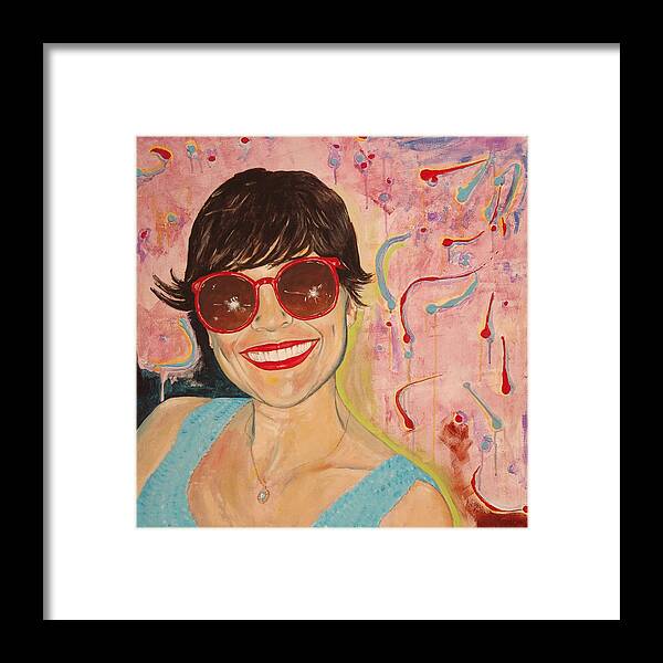 Portrait Framed Print featuring the painting When Irene Smiles by Kevin Callahan