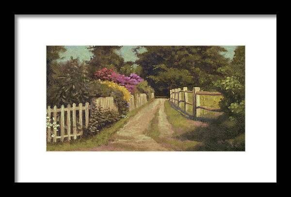 Landscape Framed Print featuring the painting When Life was Good by Arie Van der Wijst
