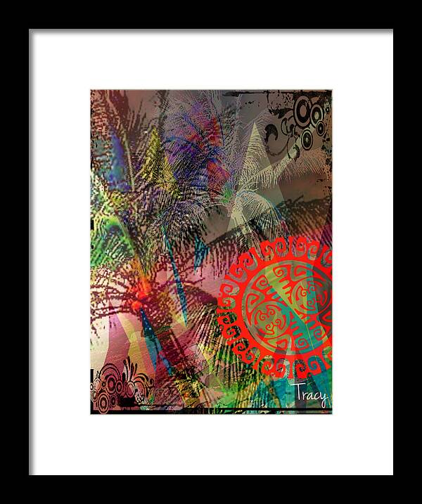 Palm Trees Framed Print featuring the photograph When The Sun Goes Down by Tracy McDurmon