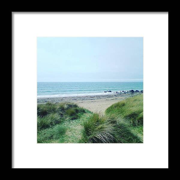 Uktour Framed Print featuring the photograph When Walking The Beaches Of North Wales by Simon Burgess