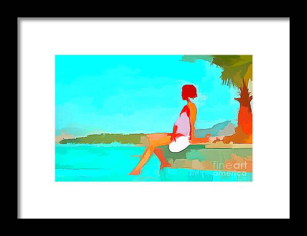 Blue Framed Print featuring the digital art When you're feeling Blue by Humphrey Isselt