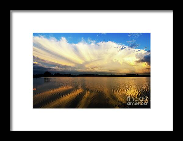 Where Heaven Meets The Earth. Water Framed Print featuring the photograph Where Heaven Meets The Earth by Bob Christopher