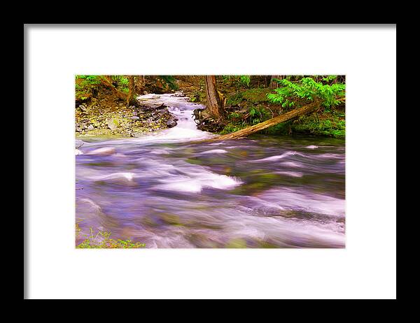 Rivers Framed Print featuring the photograph Where the stream meets the river by Jeff Swan