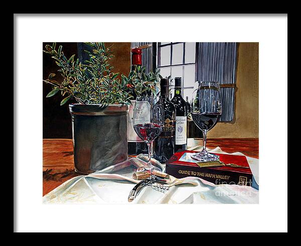 Napa Framed Print featuring the painting Where to Begin by Gail Chandler