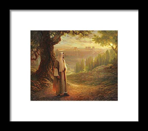 Jesus Framed Print featuring the painting Wherever He Leads Me by Greg Olsen