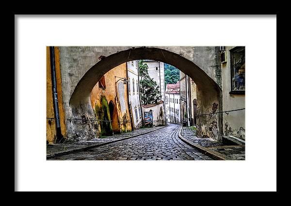 Europe Framed Print featuring the photograph Passau Passages by Cheryl Wallace