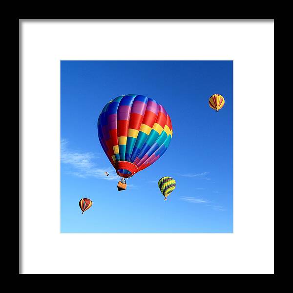 Whimsical Balloons Framed Print featuring the photograph Whimsical balloons by Lynn Hopwood