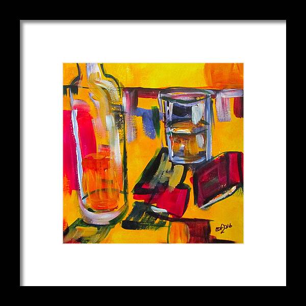 Whiskey Framed Print featuring the painting Whiskey and Matchbooks by Barbara O'Toole
