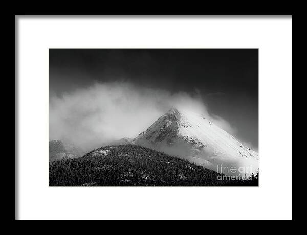 Snow Framed Print featuring the photograph Whisped Peak by David Hillier