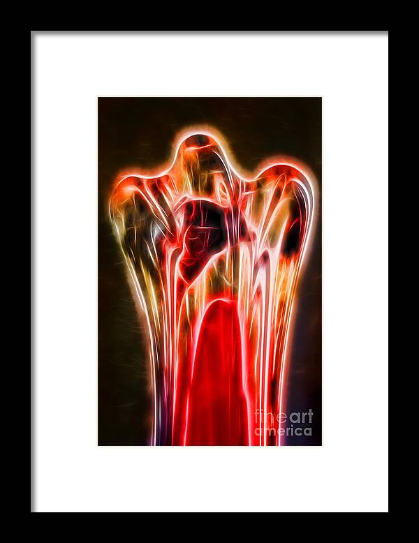 Whispering Angel Framed Print featuring the digital art Whispering Angel by Mariola Bitner