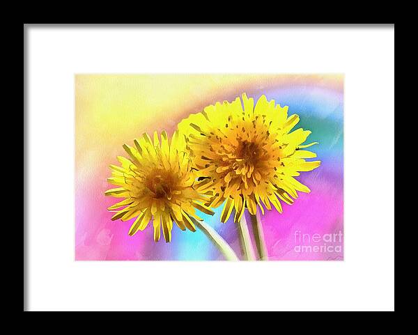 Dandelions Framed Print featuring the photograph Whispers Of Joy by Krissy Katsimbras