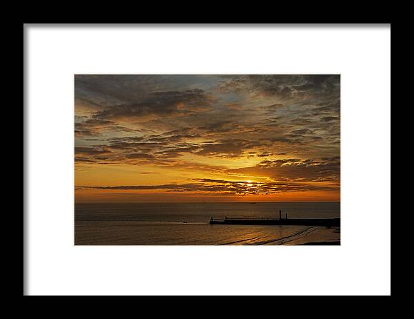 Britain Framed Print featuring the photograph Whitby Sunrise by Rod Johnson