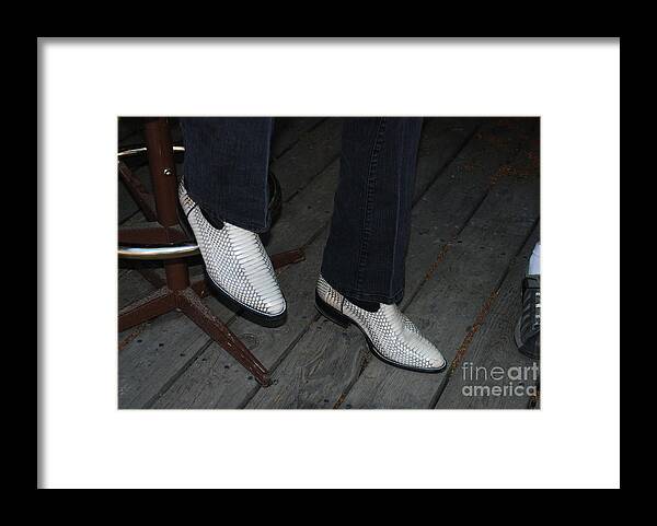Boots Framed Print featuring the photograph White Boots by Jim Goodman