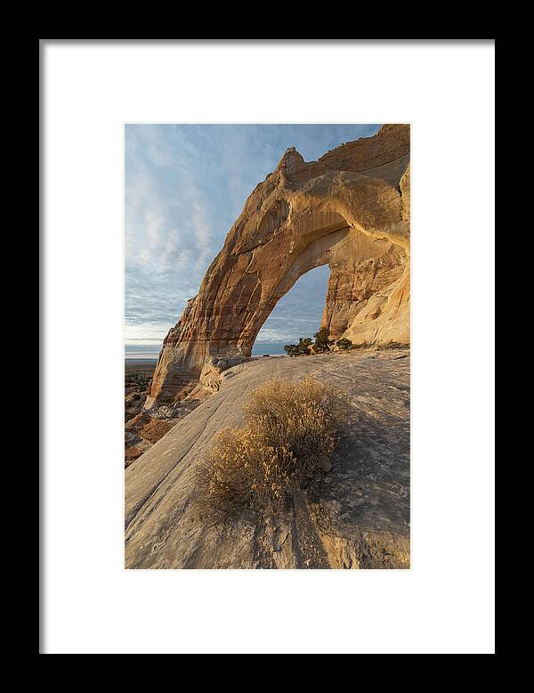 Arizona Framed Print featuring the photograph White Mesa Arch by Dustin LeFevre