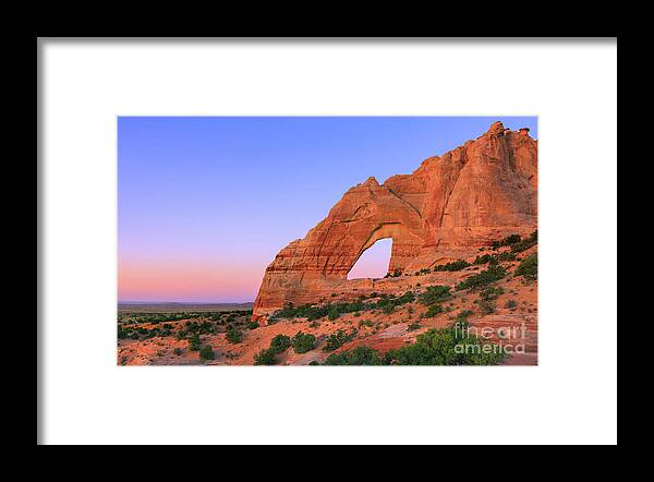 Color Framed Print featuring the photograph White Mesa Arch by Henk Meijer Photography