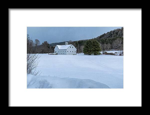 Brookline Vermont Framed Print featuring the photograph White On White by Tom Singleton