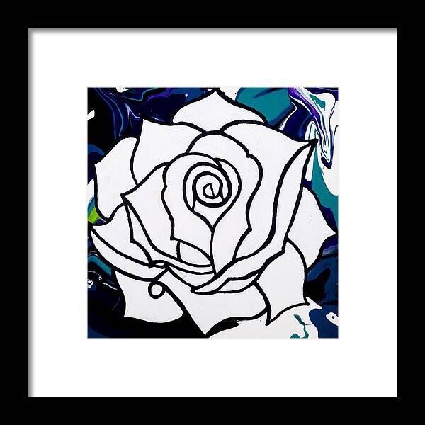 Whiterose Framed Print featuring the photograph White Rose by Annie Walczyk