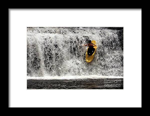 Water Framed Print featuring the photograph White Water Kayak by Robert Wilder Jr