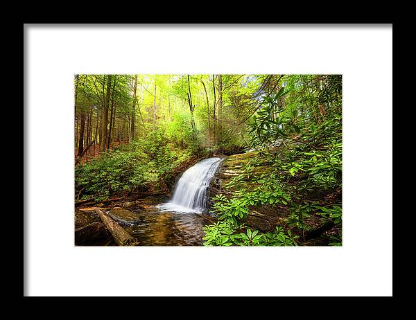 Appalachia Framed Print featuring the photograph Whitewater Rushing Through the Forest by Debra and Dave Vanderlaan