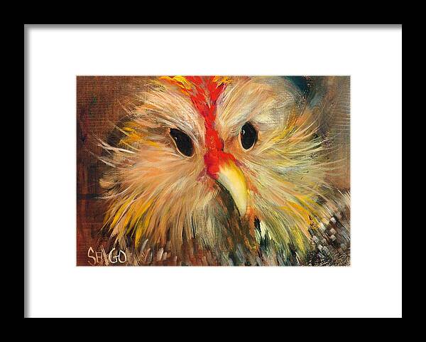 Chickens Framed Print featuring the painting Whizzer by Sally Seago