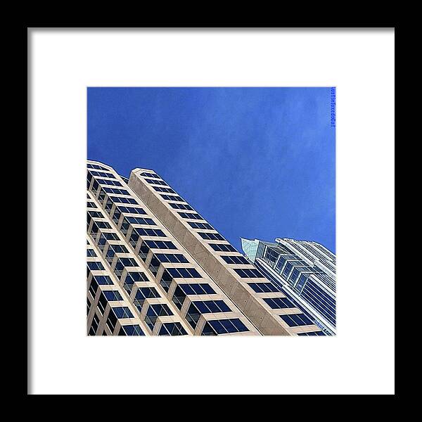 Urban Framed Print featuring the photograph #whppatterns, #bluesky And by Austin Tuxedo Cat