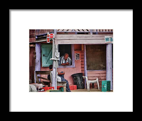 Rural Bar Framed Print featuring the photograph Wi Bar by Jessica Levant