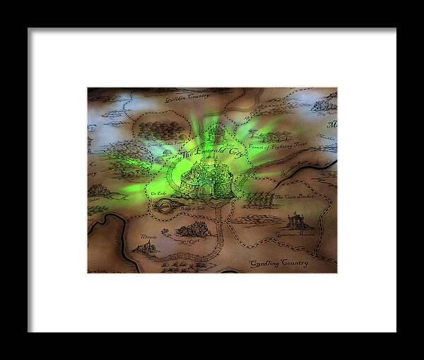 Emerald City Framed Print featuring the photograph Wicked Curtain by DiDesigns Graphics