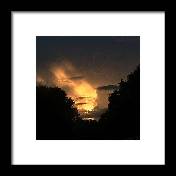 Clouds And Sky Framed Print featuring the photograph Wicked Sky by Audrey Robillard