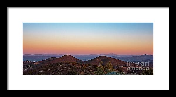 Double Peak Park Framed Print featuring the photograph A Double Peak Park Sunset in San Elijo by David Levin
