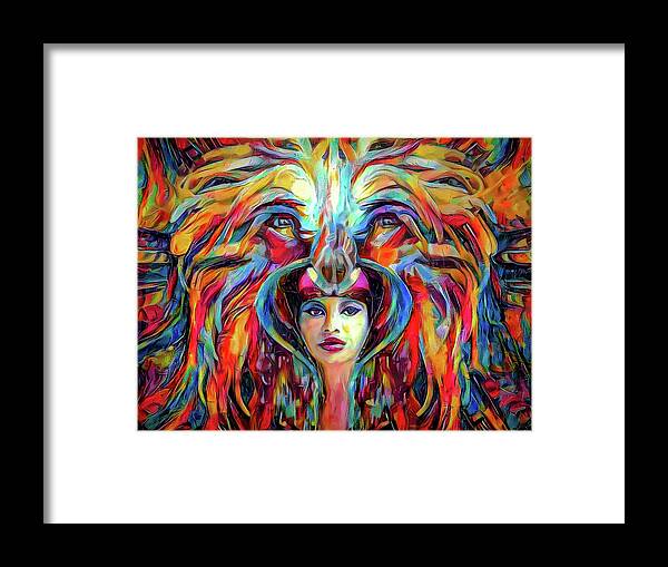Wild Costume Framed Print featuring the mixed media Wild costume by Lilia D