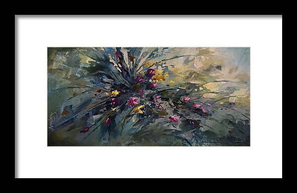Flowers Framed Print featuring the painting 'Wild Flowers' by Michael Lang