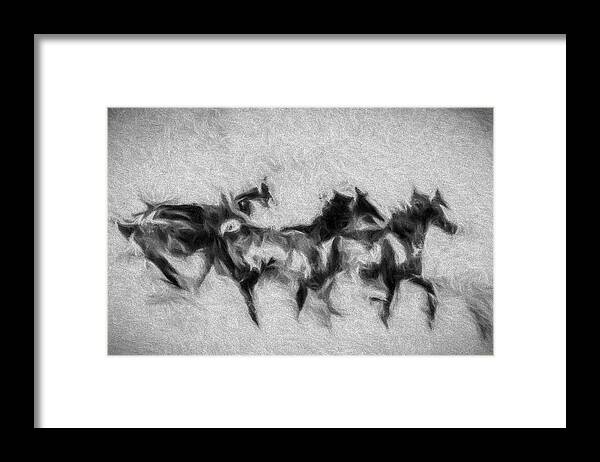 Horse Framed Print featuring the photograph Wild in the Storm by Terry Fiala