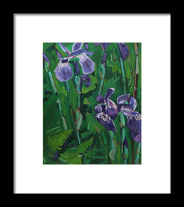 1782 Framed Print featuring the painting Wild Iris by Phil Chadwick