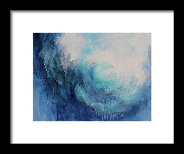 Abstract Framed Print featuring the photograph Wild Ocean by Tracy Male