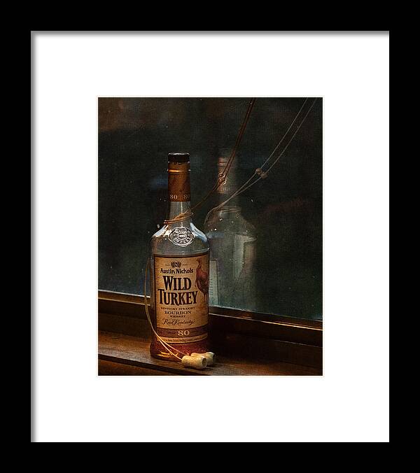 Liquor Framed Print featuring the photograph Wild Turkey in Window by Brenda Bryant