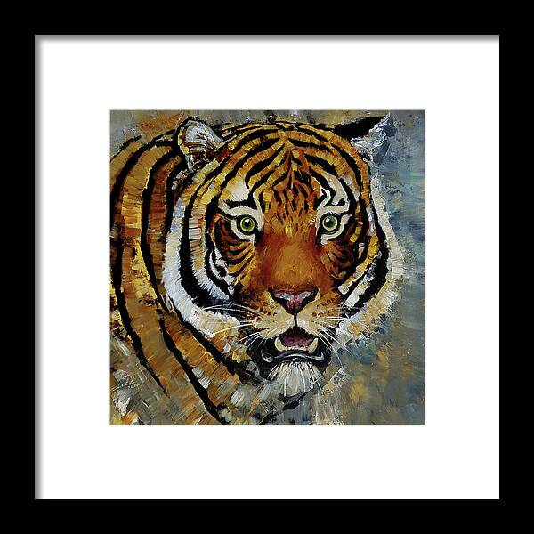 Wildlife Framed Print featuring the painting Wild Will by Arti Chauhan