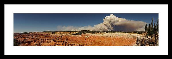 Utah Framed Print featuring the photograph Wildfire Cedar Breaks National Monument Utah by Lawrence S Richardson Jr