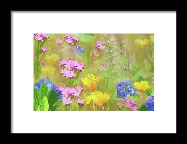 Wildflowers Framed Print featuring the photograph Wildflower Field by Bonnie Bruno